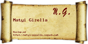Matyi Gizella névjegykártya