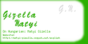 gizella matyi business card